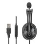 Cuffia Mono USB con Microfono Reversibile Cavo 2m