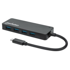 Hub USB 3.2 Gen 1 USB-C&trade Maschio a 4 porte USB-A Femmina Nero