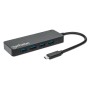 Hub USB 3.2 Gen 1 USB-C&trade Maschio a 4 porte USB-A Femmina Nero