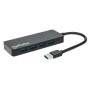 Hub USB 3.2 Gen 1 USB-A Maschio a 4 porte USB-A Femmina Nero