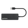 Hub USB 3.2 Gen 1 USB-A Maschio a 4 porte USB-A Femmina Nero