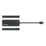 Hub USB 3.2 Gen 1 USB-A Maschio a 4 porte USB-A Femmina Nero