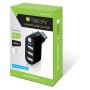 Mini Hub Rotante con 3 Porte USB 2.0 Nero