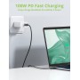 Cavo USB 4 Gen 3 Type-C&trade M/M  E-Mark 8K 40Gbps 100W PD 0,8m Nero