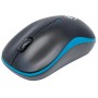 Mouse Ottico Wireless con Micro Ricevitore USB 1000dpi Nero/Azzurro