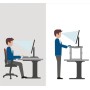 Convertitore da Scrivania In Piedi Postazione di Lavoro Sit Stand Ultra Slim Altezza Regolabile