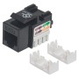 Frutto Keystone RJ45 Cat.5E UTP IDC 90&deg Nero
