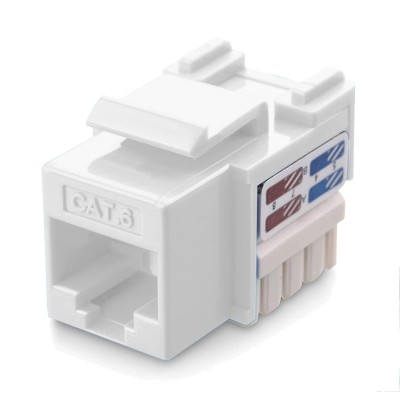Frutto Keystone RJ45 Cat.6 UTP IDC 90&deg Bianco