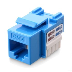 Frutto Keystone RJ45 Cat.6 UTP IDC 90&deg Blu
