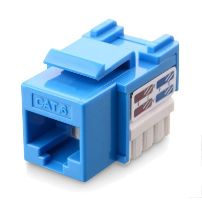 Frutto Keystone RJ45 Cat.6 UTP IDC 90&deg Blu