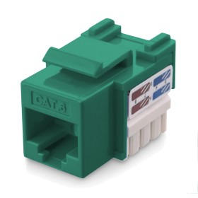 Frutto Keystone RJ45 Cat.6 UTP IDC 90&deg Verde