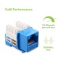 Frutto Keystone RJ45 Cat.6 UTP IDC 90&deg Blu
