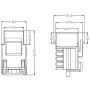 Frutto Keystone RJ45 Cat.6 UTP IDC 90&deg Blu