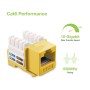 Frutto Keystone RJ45 Cat.6 UTP IDC 90&deg Giallo