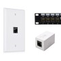 Frutto Keystone RJ45 Cat.6 UTP IDC 90&deg Nero
