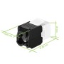 Frutto Keystone RJ45 Cat.6A UTP Tool-Free Bianco Nero