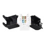 Frutto Keystone RJ45 Cat.6A UTP Tool-Free Bianco Nero