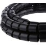 Guaina Raccoglicavi Diametro 25mm a Spirale 20m Nero