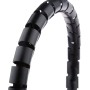 Guaina Raccoglicavi Diametro 25mm a Spirale 20m Nero