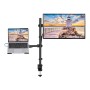 Supporto da Scrivania Braccio per Monitor 13-32'' e Mensola per Laptop