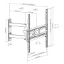 Supporto da parete per TV Full-motion con regolazione post installazione