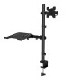 Supporto da Scrivania Braccio per Monitor 13-32'' e Mensola per Laptop