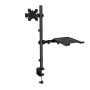 Supporto da Scrivania Braccio per Monitor 13-32'' e Mensola per Laptop