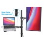 Supporto da Scrivania Braccio per Monitor 13-32'' e Mensola per Laptop