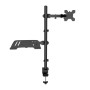 Supporto da Scrivania Braccio per Monitor 13-32'' e Mensola per Laptop