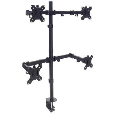 Supporto da Scrivania per 4 Monitor 13-32'' con Morsetto
