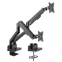 Supporto da Scrivania Doppio Monitor 17-32'' con Molla a Gas e Docking Station 8-in-1