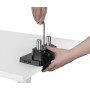Supporto da Scrivania Doppio Monitor 17-32'' con Molla a Gas e Docking Station 8-in-1
