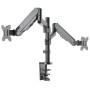 Supporto da Scrivania Doppio Monitor 17-32'' con molla a gas Nero