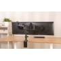 Supporto da Scrivania Doppio Monitor 17-32'' con molla a gas Nero
