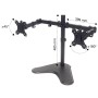 Supporto da Scrivania per 2 Monitor 13-32'' con Base e Doppio Snodo