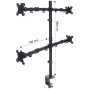 Supporto da Scrivania per 4 Monitor 13-32'' con Morsetto