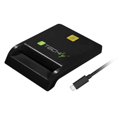 Lettore/Scrittore di Smart Card USB-C&trade Compatto Nero