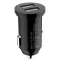 Mini Caricatore da Auto 2 Porte USB-A 17W/3.4A Nero