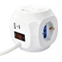 Multipresa a Cubo 4 Posti con USB-A e USB-C&trade QC3.0 e Ricarica Wireless