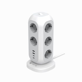 Multipresa da Tavolo Torretta di Alimentazione 11 Prese Schuko 2 USB-A e 2 USB-C&trade
