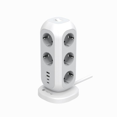 Multipresa da Tavolo Torretta di Alimentazione 11 Prese Schuko 2 USB-A e 2 USB-C&trade