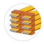 Organizzatore Modulare a Pettine per 24 Cavi Ethernet Arancione