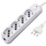 Presa Multipla a 4 Posti Italiana Bipasso/Schuko Spina 16A