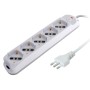 Presa Multipla a 5 Posti Italiana Bipasso/Schuko Spina 16A