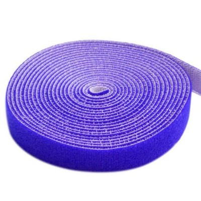 Rotolo di Velcro Fermacavi Lunghezza 25 m Larghezza 10 mm Blu