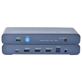 Splitter HDMI 2.1 8K 1 in 2 out con SPDIF e Audio 3.5mm Stereo