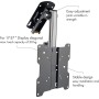 Staffa TV da Soffitto Dritto e Inclinato per TV LED/LCD 17''-37'' Nero