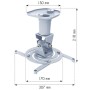 Staffa Universale a Soffitto per Proiettore, Bianco