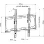 Supporto a Muro Inclinabile per TV LED LCD 25-56'' Nero