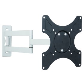 Supporto a Muro per TV LED LCD 19-37'' Inclinabile 3 Snodi Bicolor Bianco Nero